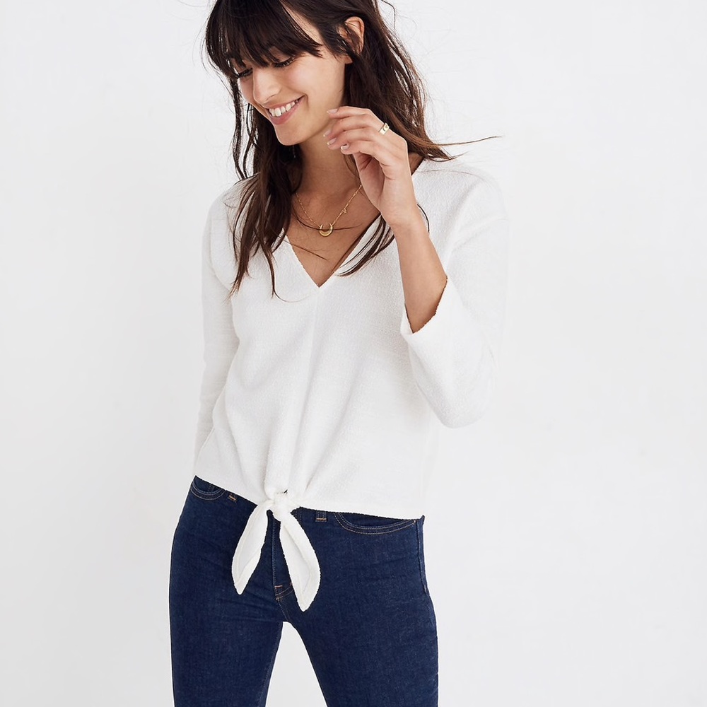 Madewell front Wrap Top